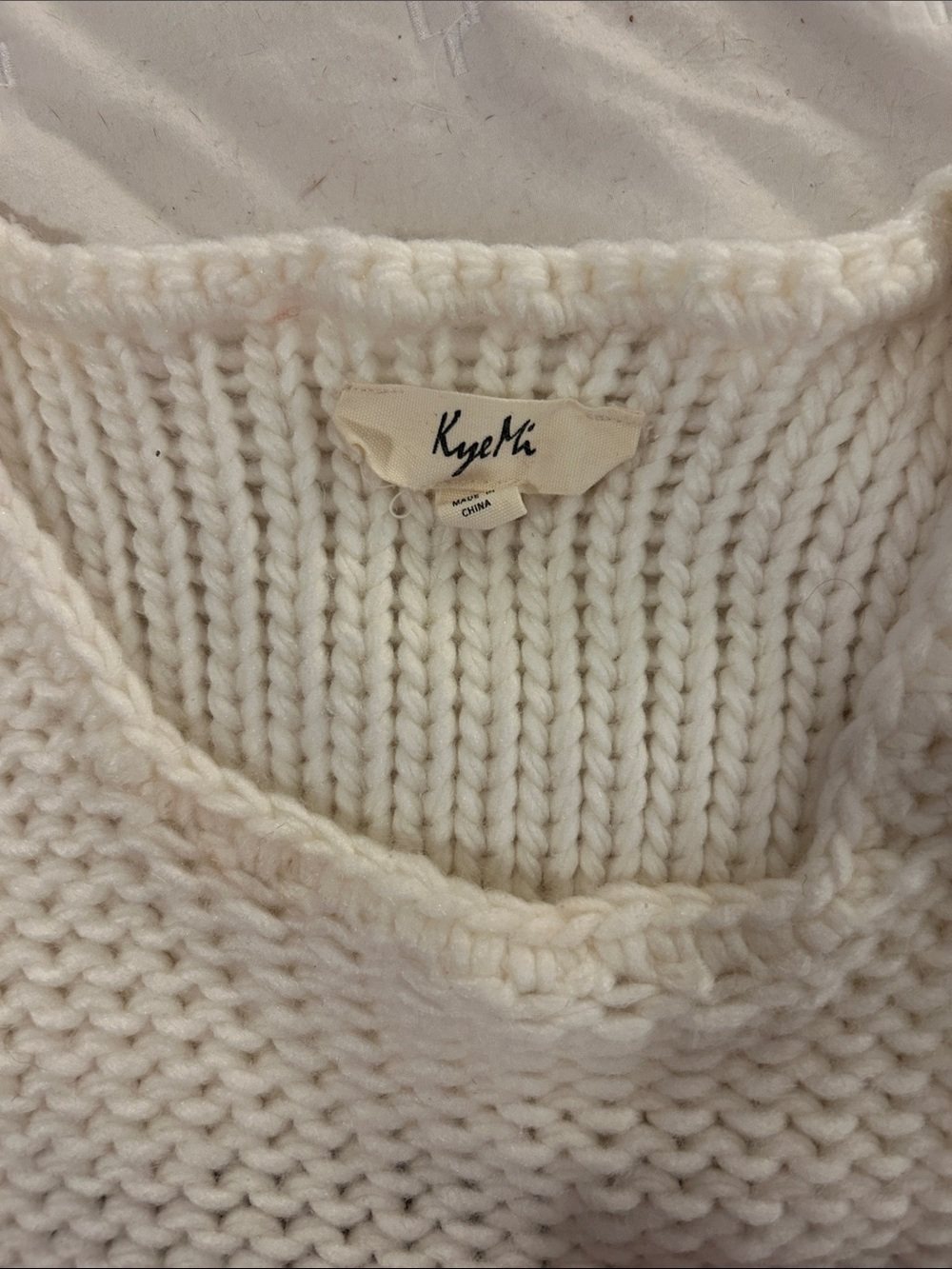 Crochet Fringe Stripe Crewneck Sweater - Cream & Rust - Picture 2 of 2
